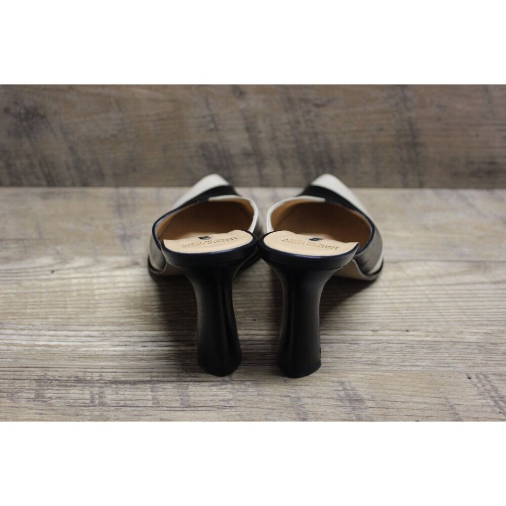 Immagini women's monochrome colorblock Italian leather slip on mules 38.5 - Picture 3 of 16